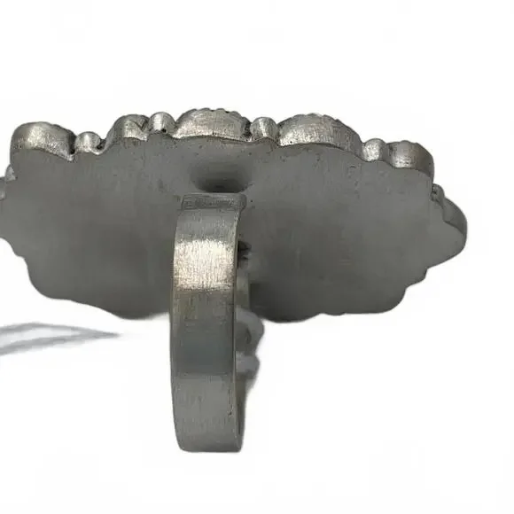 Sonoran Gold Turquoise Ring in Adjustable Sterling Silver Band - Picture 7 of 8